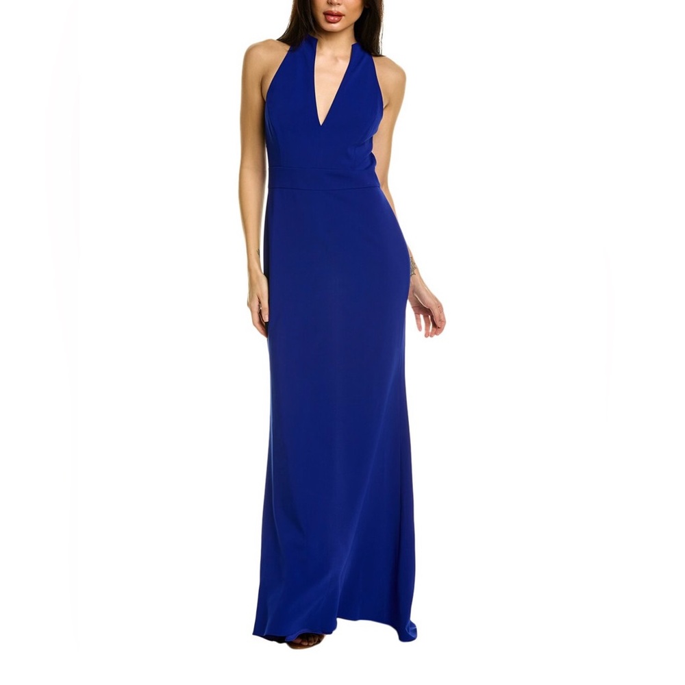 Badgley Mischka Cut In Halter Gown In Purple. SZ 12